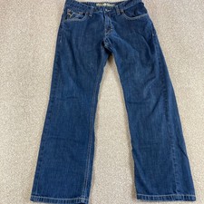 Mish Mash Jeans Mens Size 34x30 Blue Regular Straight Fit Zip Fly Casual Pants