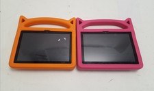 Amazon Fire 7 Kids Tablets Bundle with Pink and Orange Cases x2 - Tested