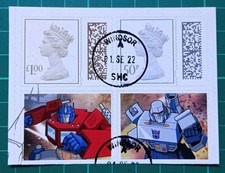 2022 Ex Transformers PSB Barcode 50p & £1.00 M22L MPIL MACHIN USED