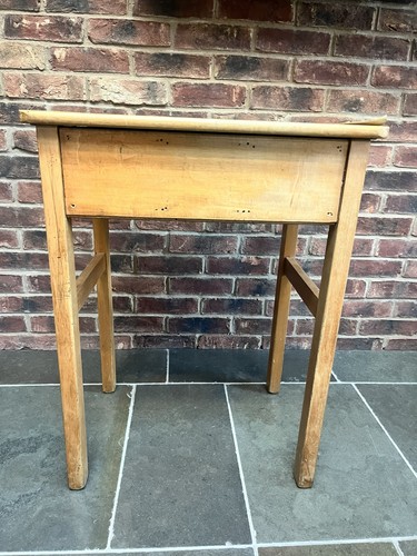 Vintage wooden old school desk - vintage,