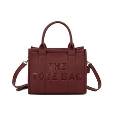 Women's Small Tote Handbag Zip Top Adjustable Strap Gold Tone Hardware