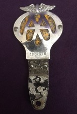 Vintage Metal AA CAR BADGE