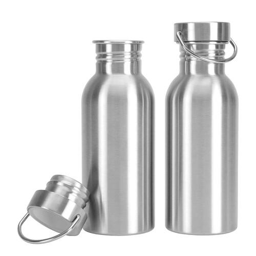Stainless steel water bottle - steel,