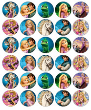 30x Rapunzel Tangled Disney Cupcake Toppers Edible Wafer Fairy Cake Toppers