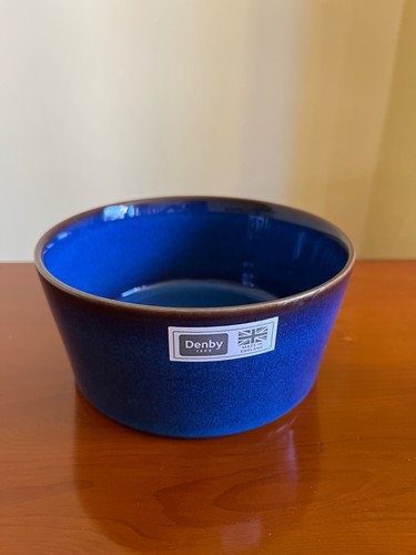 Denby pottery imperial blue - 2x,