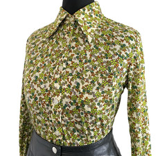 Vintage 1970s Floral Shirt