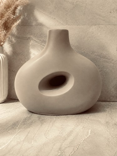 Grey eternity matt stone vase - eternity,
