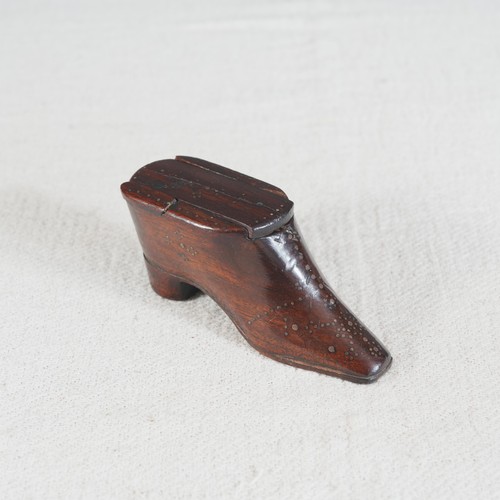 Georgian shoe snuff box - shoe,