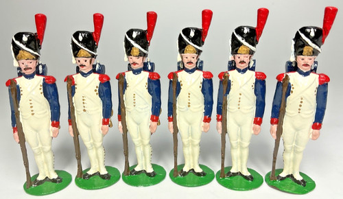 Six french soldiers standing - soldiers,