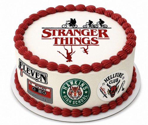 Stranger things circle cake - circle,