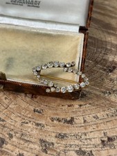 Antique Paste Brooch Gold Tone