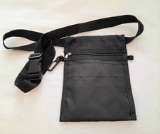 Mini Travel Crossbody Bag Adjustable Shoulder Strap Slim Black