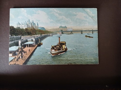 Vintage postcard thames - vintage,