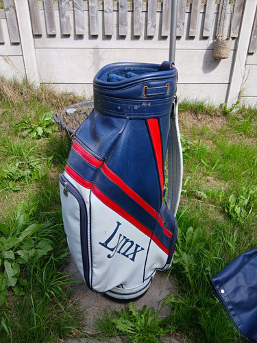 Vintage lynx leather cart - leather, golf