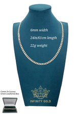 Mens 6mm Curb Chain 9ct Gold