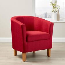 Fabric Tub Chair Colour Range Wooden Legs Armchair Living Room Modern Office