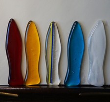Set of 5 Art Glass Fish