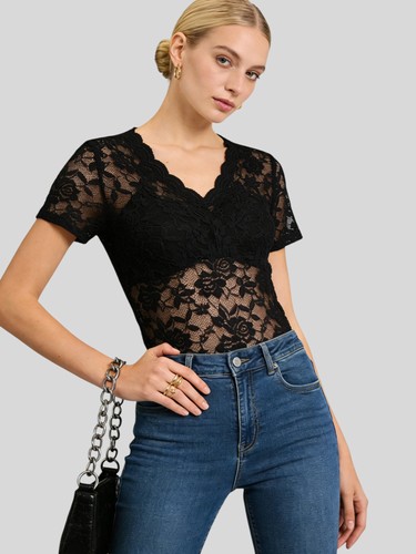 Womens neck short sleeve - v,