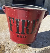 Vintage Red Metal FIRE BUCKET