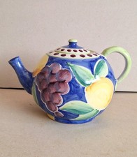 Solimene Italy Vietri Large Ceramic Teapot Hand Painted Designers Guild 2L