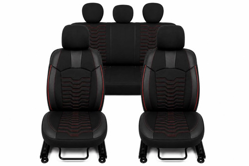 Seat covers black red for - covers,
