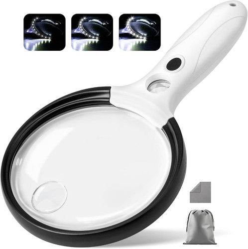 Large magnifying glass with - large,