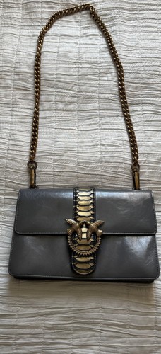 Pinko bag crossbody gray - bag,