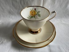 Bone China Cream Harlequin Trio by "Clare" Made in England