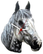 Dapple Grey Horse Clock -