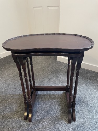 Antique mahogany nest - nest, of