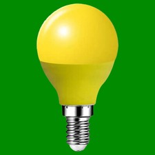 5x 4W LED Coloured Party Golf Round Light Bulbs SES E14 Blue Green Purple Red