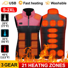 Heated Vest Warm Gilet Winter Men Women Electric USB Jacket Heating Coat Thermal