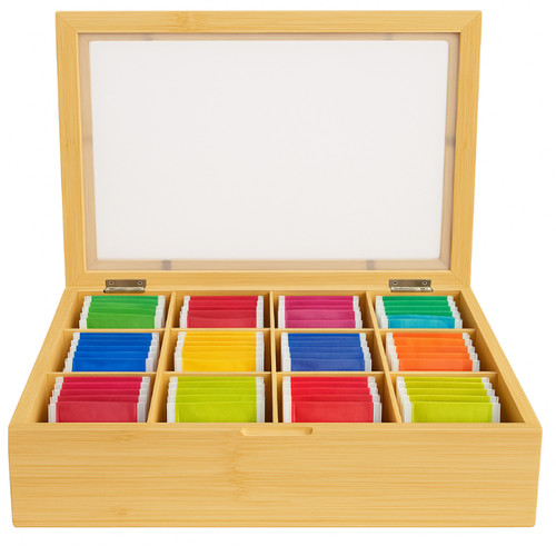 Bamboo wood compartment tea - 12,