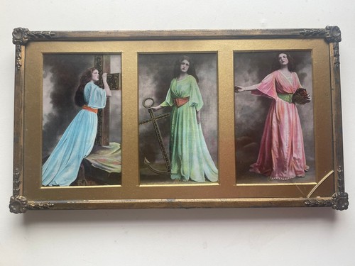 Antique edwardian triptych - antique,