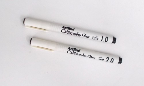 Artline calligraphy pens - 2,