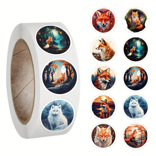 Fox stickers decals - fox, woodland