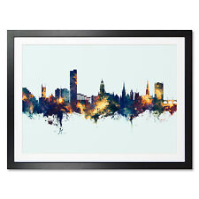 Sheffield Skyline, Poster, Canvas or Framed Print, watercolour painting 16034