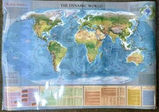 The Dynamic World - Quality Encapsulated Wall Map - X Large - 52.5" x 37"