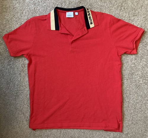 Burberry men red polo - men's,