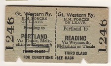 Railway ticket gwr portland - ticket,