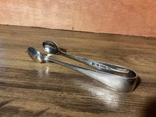Military British Army Officers Mess Silver Plate Sugar Tongs Broad Arrow 1956