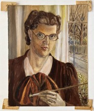 SYLVIA GOSSE, Watercolour on Paper, Female Portrait, Signed Circa 1930's.