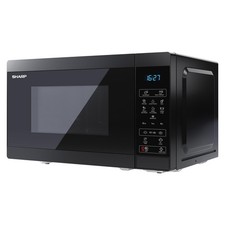 Sharp YC-MS02U-B 20L 800W Solo Microwave Eco-Mode, 11 Power Levels, Black