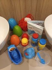 Baby Kids Bathtime Toy Bundle 0-5yrs Ducks Boat Kwazi Stacking Eggs Book 14Items