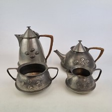 Antique Tudric Pewter Tea