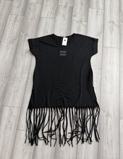 new collection tassels Black Oversize dress/tunic one size (up To Size 16) 