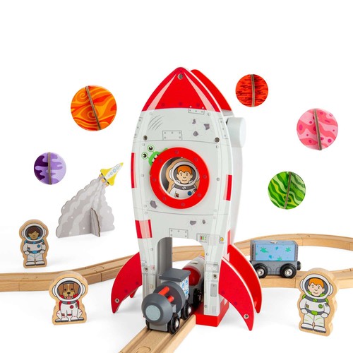 Bigjigs rail rocket ship - bigjigs,