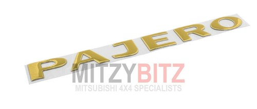 Pajero gold decal - gold, raised