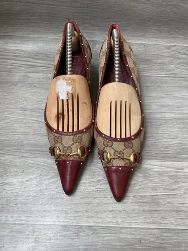 Gucci logo pump horsebit - gg,
