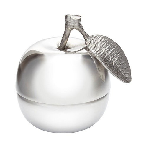 Apple pewter trinket box - pewter, 384